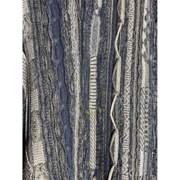 Norm Thompson Mens Sweater L Cable Knit Striped Textured Crew Neck Pullover - Picture 2 of 8